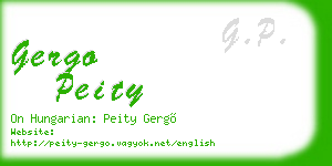 gergo peity business card