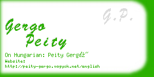 gergo peity business card